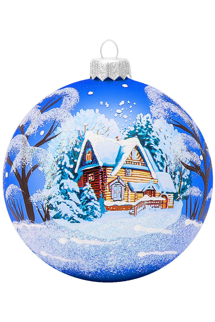 Елочный шар Домик в лесу КУ-100-224142